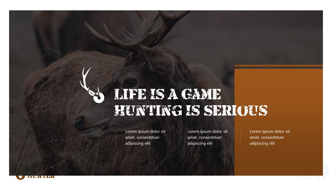 Hunter Hunting Powerpoint Presentation Template Fully Animated By Rrgraph